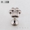 3D PET DOG CAT PAW THREADLESS PUSH IN ASTM F136 IMPLANT GRADE TITANIUM LABRET SET
